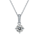 1.0 Carat Round Cut Moissanite Pendant